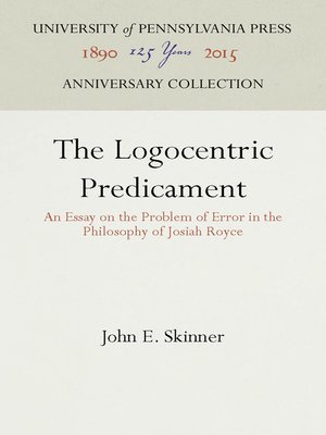 cover image of The Logocentric Predicament